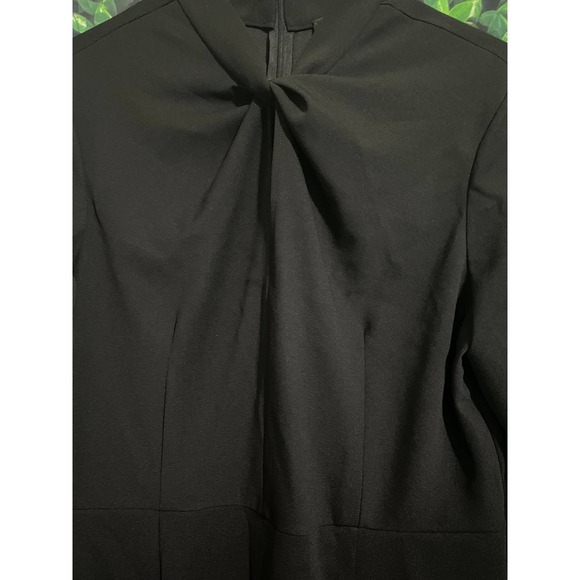 NWT Donna Morgan 3/4 Sleeve Twisted Neckline Sheath Dress - Black Size 16 - Picture 12 of 12